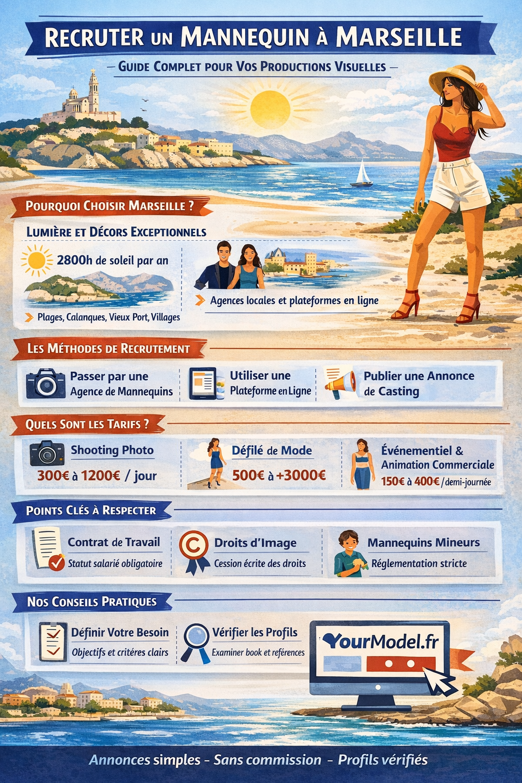 Recruter un mannequin à Marseille